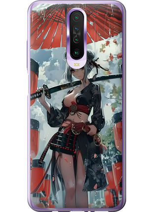 Чехол на xiaomi redmi k30 гейша-воин "6124u-1836-851"