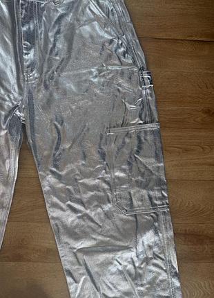 Срібні джинси брюки pull&bear розміру м/л 10