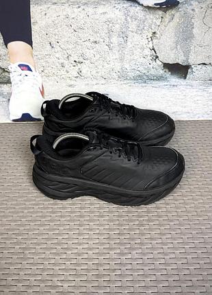Hoka maximum cushion кроссовки 43 размер трекинговые кожаные черные
