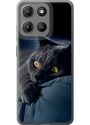 Чехол на motorola moto g15 дымчатый кот "825u-3948-851"