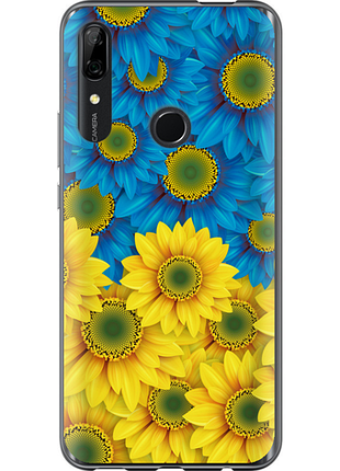 Чохол на huawei p smart z жовто-блакитні квіти "1048u-1704-851"