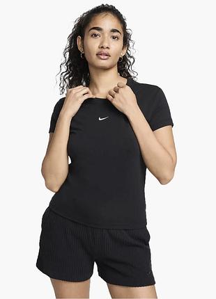 Футболка женская nike w nsw nk chll knt md crp black (арт. fv5508-010)
