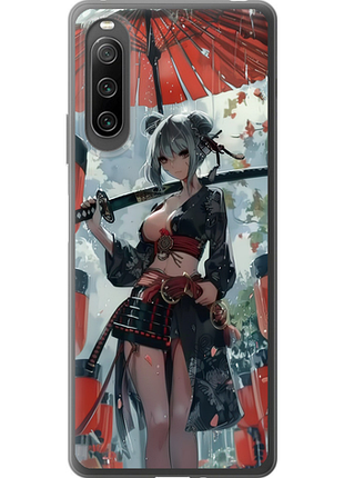 Чехол на sony xperia 10 iv гейша-воин "6124u-2789-851"