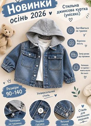 Дитяча джинсова куртка 120