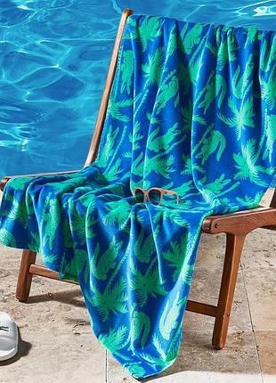 Пляжний рушник lacoste cotton beach towel лакосту