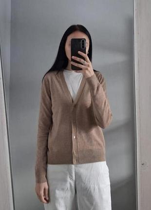 Кардиган женский коричневый на пуговицах h&amp;m
