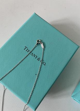 Ланцюжок tiffany & co. підвіска з подвійним серцем у сріблі, міні 3