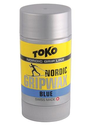 Воск для беговых лыж toko nordic gripwax, синий 27 г