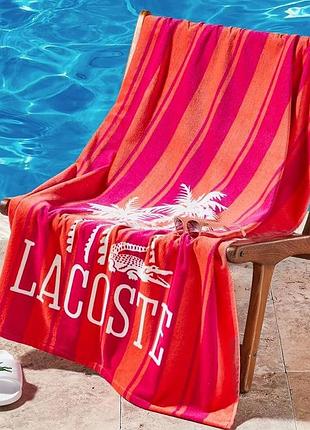 Пляжний рушник lacoste cotton beach towel лакосту