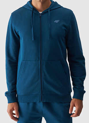 Мужское худи 4f zip-up hoodie reguliar fit teal