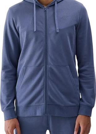 Чоловіче худі 4f zip-up hoodie reguliar fit m1768 denim