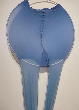 : яркие голубые винтажные колготки feinstrumpfhose 2000, 20 den (германия)