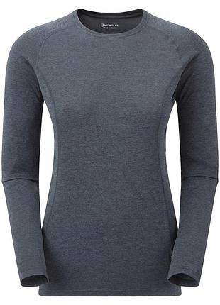 Футболка montane female dart long sleeve t-shirt eclipse blue