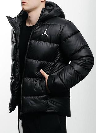 Пуховик jordan (белый логотип) л