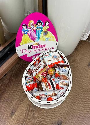 Подарунковий солодкий бокс princess з kinder та nutella — box260 princess