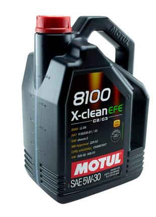 Масло motul 5w-30 8100 x-clean efe (5л)