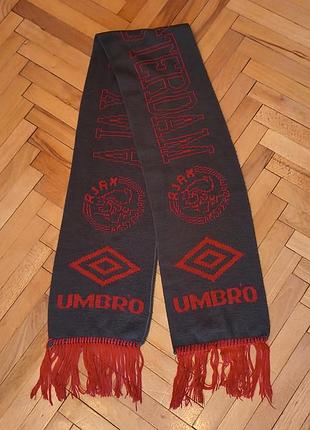 Umbro cult unity scarf- fc ajax amsterdam -редкий, фанатский шарф фк аякс амстердам