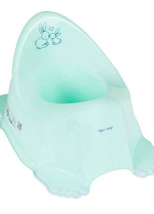 Горщик дитячий мятний кролики музичний (po-058-105, mint) тм tega