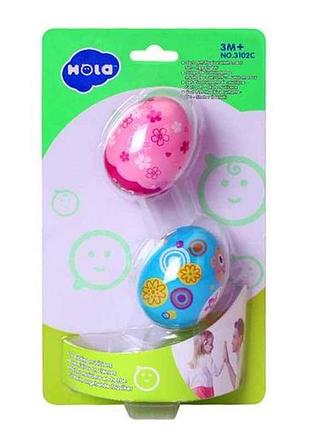 Погремушка разноцветный яйца (3102c) тм hola toys