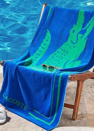 Пляжний рушник lacoste cotton beach towel лакосту