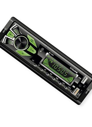 Магнитола cyclone mp-1027 fm, usb, usb для зарядки 2а, microsd, aux, mp3, wma, bt, мультиколор, car radio