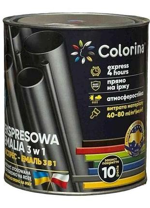 Експрес-емаль графіт матовий 2,5кг enamel 3 in 1 тм colorina