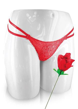 Мереживні трусики у вигляді троянди fun novelties rose you red троянда квітка квіти труси середня посадка мереживні