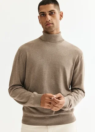 Мужской гольф свитер под горло хлопок/кашемир от h&amp;m