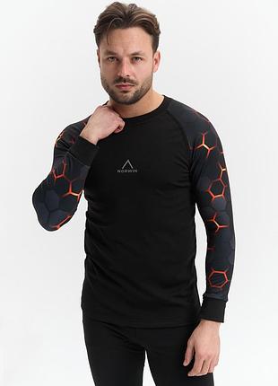 Термобелье мужское norwin honeycomb черная зимняя микродайвинг на флисе норвин оригинальный комплект кофта и штаны xxxl