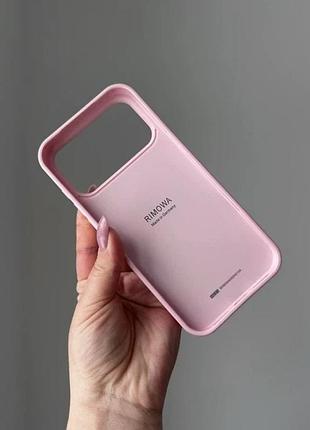 Протиударний чохол rimova case для iphone 14 pro max tpu пилозахищений вологозахищений рожевий 6