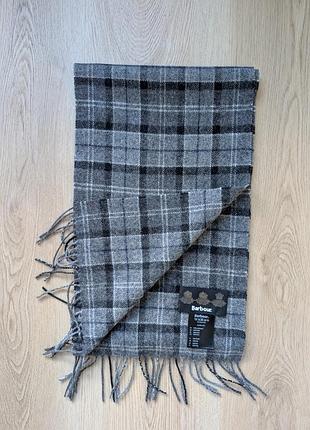 Оригинальный мужской шерстяной шарф barbour 196 x 27 cm