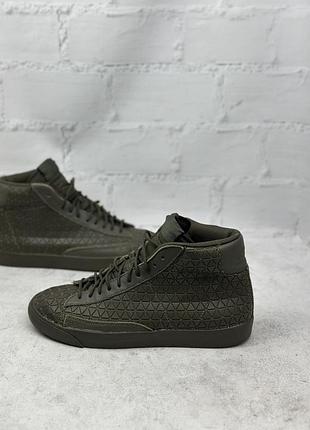 Чоловічі високі шкіряні кросівки nike blazer