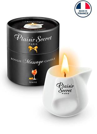 Масажна свічка plaisirs secrets spritz (80 мл) подарункове паковання, керамічний посуд