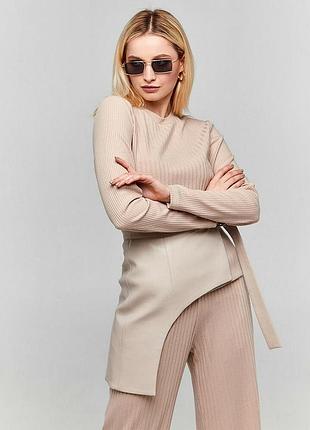 Полукорсет женский из эко-кожи бежевый modna kazka mksh2609-1