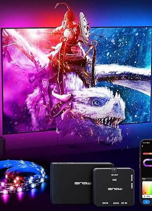 Світлодіодна підсвітка телевізора rgb led isnow immersion tv backlights is-001 hdmi 2.0b 4k 60hz