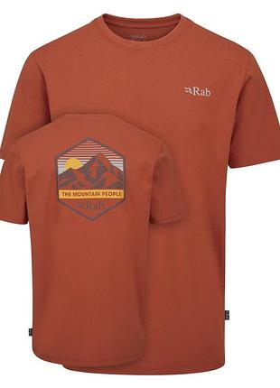 Чоловіча футболка rab stance mountain peak tee red clay