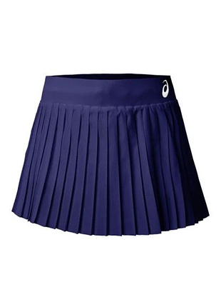 Тенісна спідниця шорти asics match pleated skort dark blue спортивна спідниця оригінал