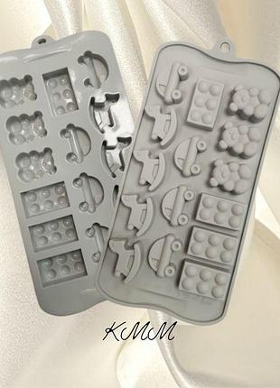 Силиконовая форма планшет мини "дитячи игрушки-2” - 15шт