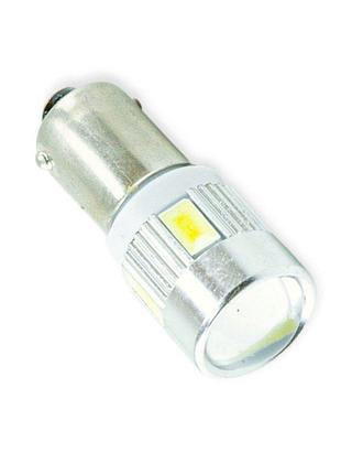 Світлодіодна автолампа а 12-4 лазер. white 6 smd 5630 (4 2) з лінзою megalight