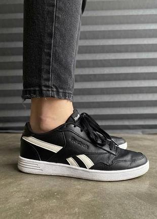 Кросівки reebok royal techque t шкіряні чорні, розмір 36,5
