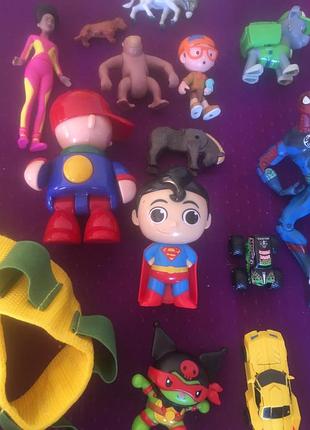 Мега лот игрушек hot wheels, hasbro, mattel, nerf, marvel, tolo, dinky toys original 9