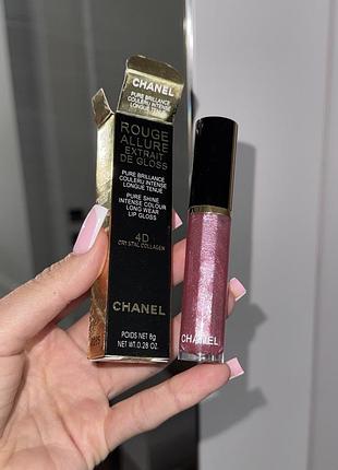 Мегасячий блиск для губ chanel 4d рідка помада обʼєм і сяйво