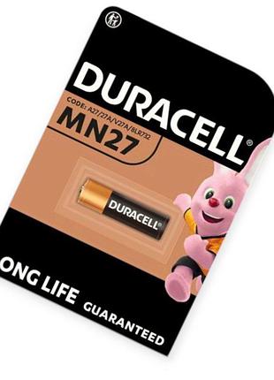 Батарейка "а 27" лужна 12v мікропальчик duracell mn27 блістер (у брелок сигналки)