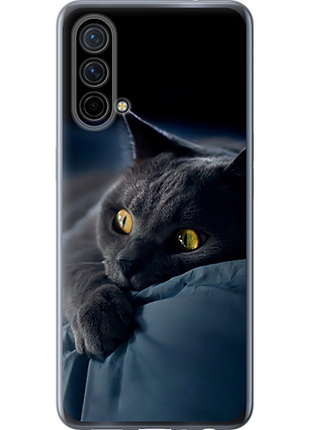 Чехол на oneplus nord ce 5g/core edition 5g дымчатый кот "825u-3484-851"