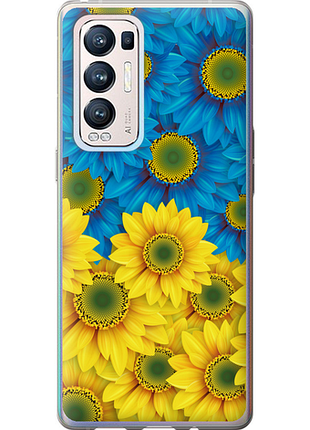 Чохол на oppo reno5 pro plus жовто-блакитні квіти "1048u-2243-851"