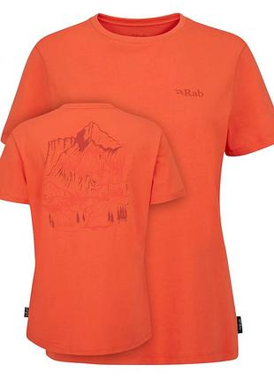 Женская футболка rab tuku ridge tee red grapefruit