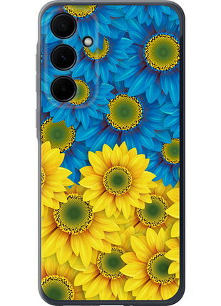 Чехол на samsung galaxy a35 желто-голубые цветы "1048u-3499-851"