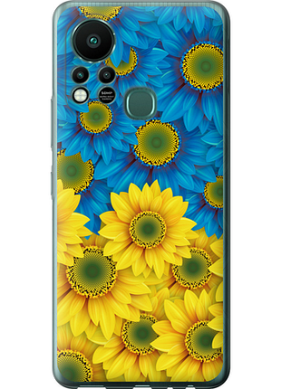 Чохол на infinix hot 11s жовто-блакитні квіти "1048u-2757-851"