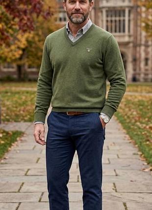 Свитер мужской gant ( 100 % шерсть овцы)