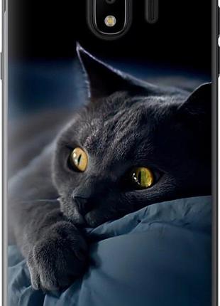 Чехол на samsung galaxy j4 2018 дымчатый кот "825u-1487-851"